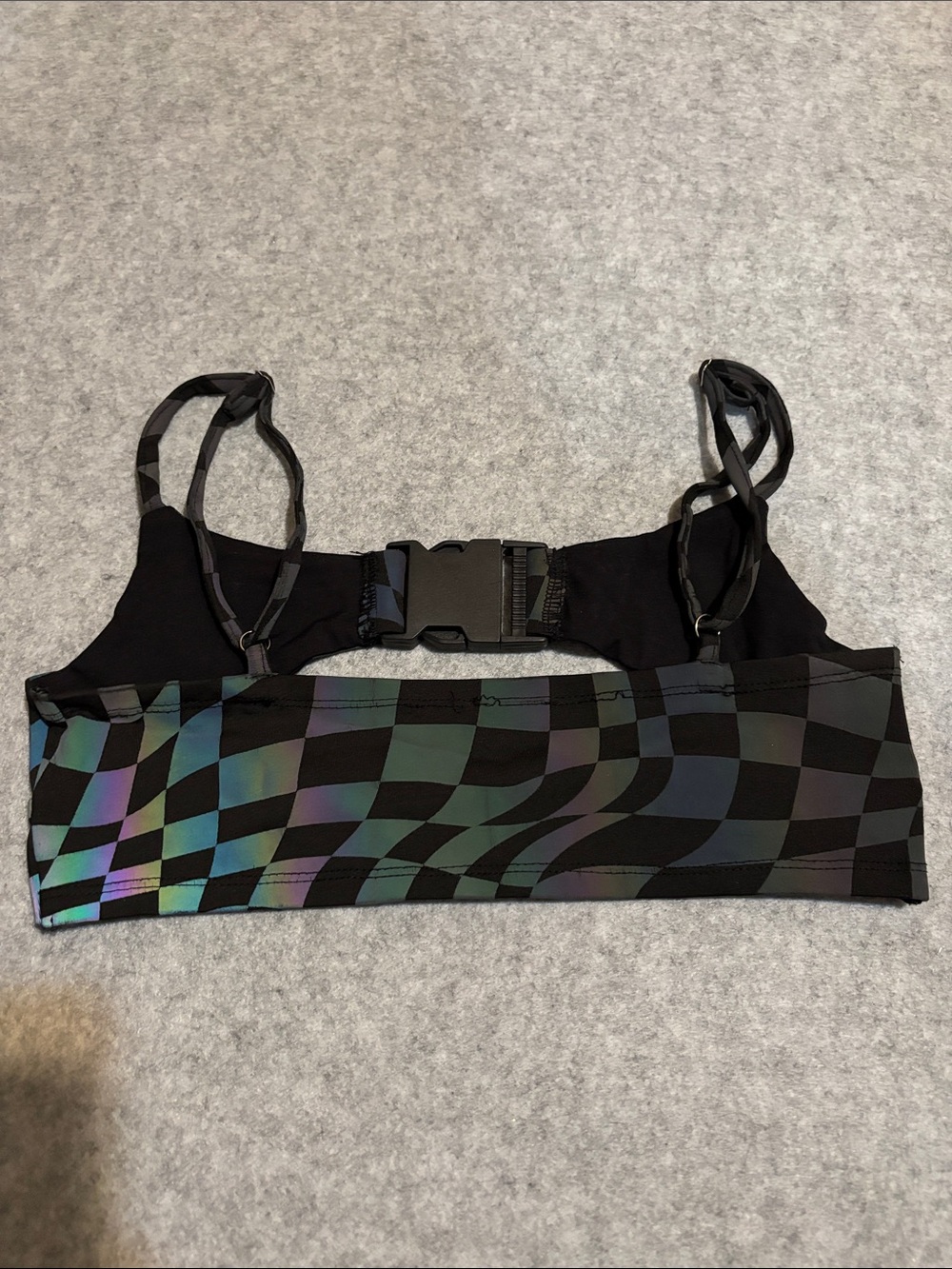 iHeartRaves Rainbow Reflective Checkered Racer Rave Set - Picture 5 of 8